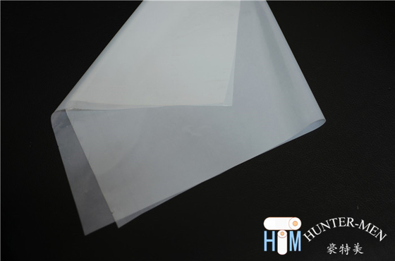 Milky White Translucent PES Double Sided Embroidery Hot Melt Adhesive Film